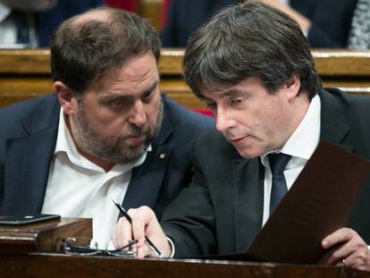 Oriol Junqueras y Carles Puigdemont