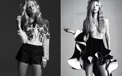 Lottie y Kate Moss.