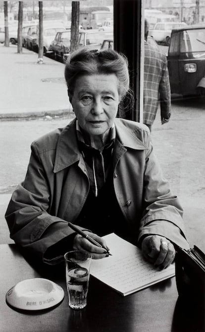 Simone de Beauvoir, en París, en 1978.