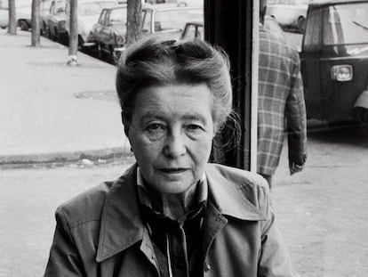 Simone de Beauvoir, en París, en 1978.