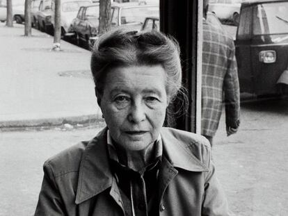 Simone de Beauvoir, en París, en 1978.