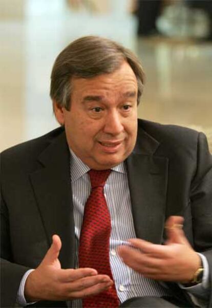 António Guterres, durante la entrevista.