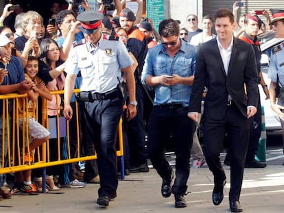 Messi acude a declarar en los juzgados de Gava. Foto de Archivo.