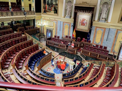 Vista del hemiciclo del Congreso de los Diputados, el pasado agosto.