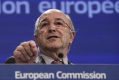 Joaqu&iacute;n Almunia, vicepresidente de la Comisi&oacute;n Europea y comisario responsable de Competencia.