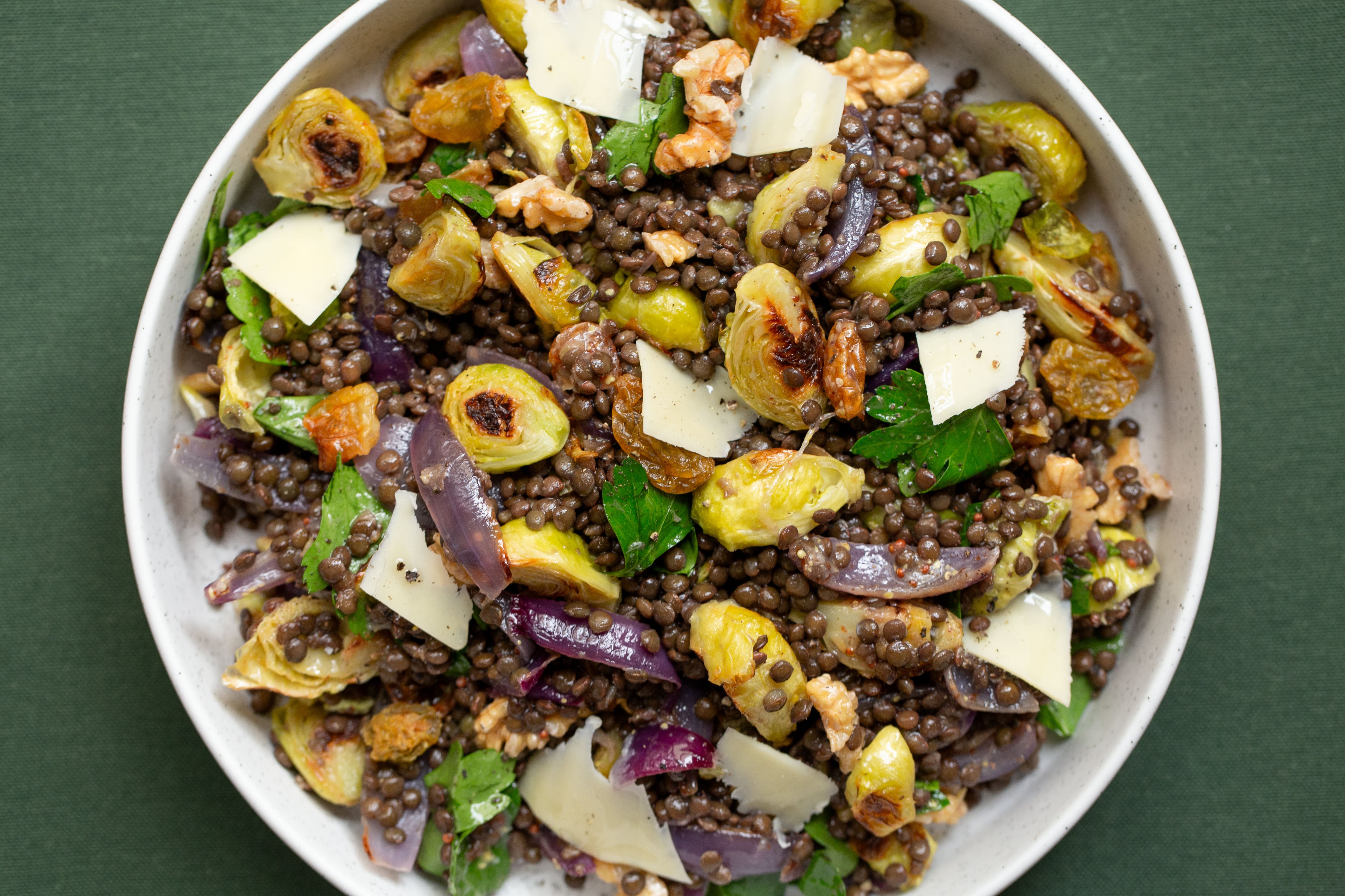 Autumn lentil salad