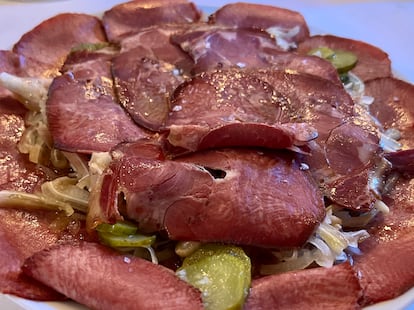 Salpicón de lengua de vaca.