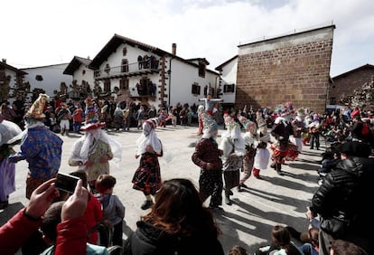Carnaval rural  en la localidad navarra de Lantz.