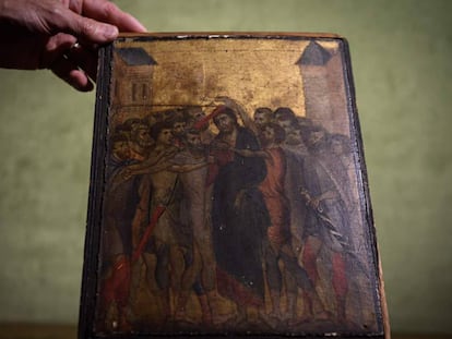 El cuadro 'Cristo burlado', del artista Cimabue, retratado el pasado 23 de septiembre cerca de París.