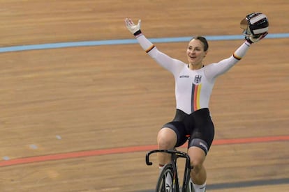 La ciclista alemana Kristina Vogel, en una imagen tomada en 2017 durante el campeonato del mundo en Cali (Colombia).