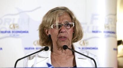 La candidata de Ahora Madrid, Manuela Carmena.