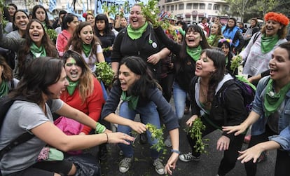 Una protesta a favor del aborto en Buenos Aires, en septiembre pasado.