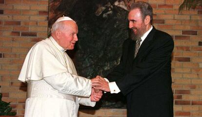 El papa Juan Pablo II y Fidel Castro