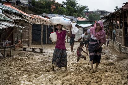 Aspecto de una de las zonas del campo de refugiados de Cox Baazar (Bangladesh), el 26 de junio de 2018.