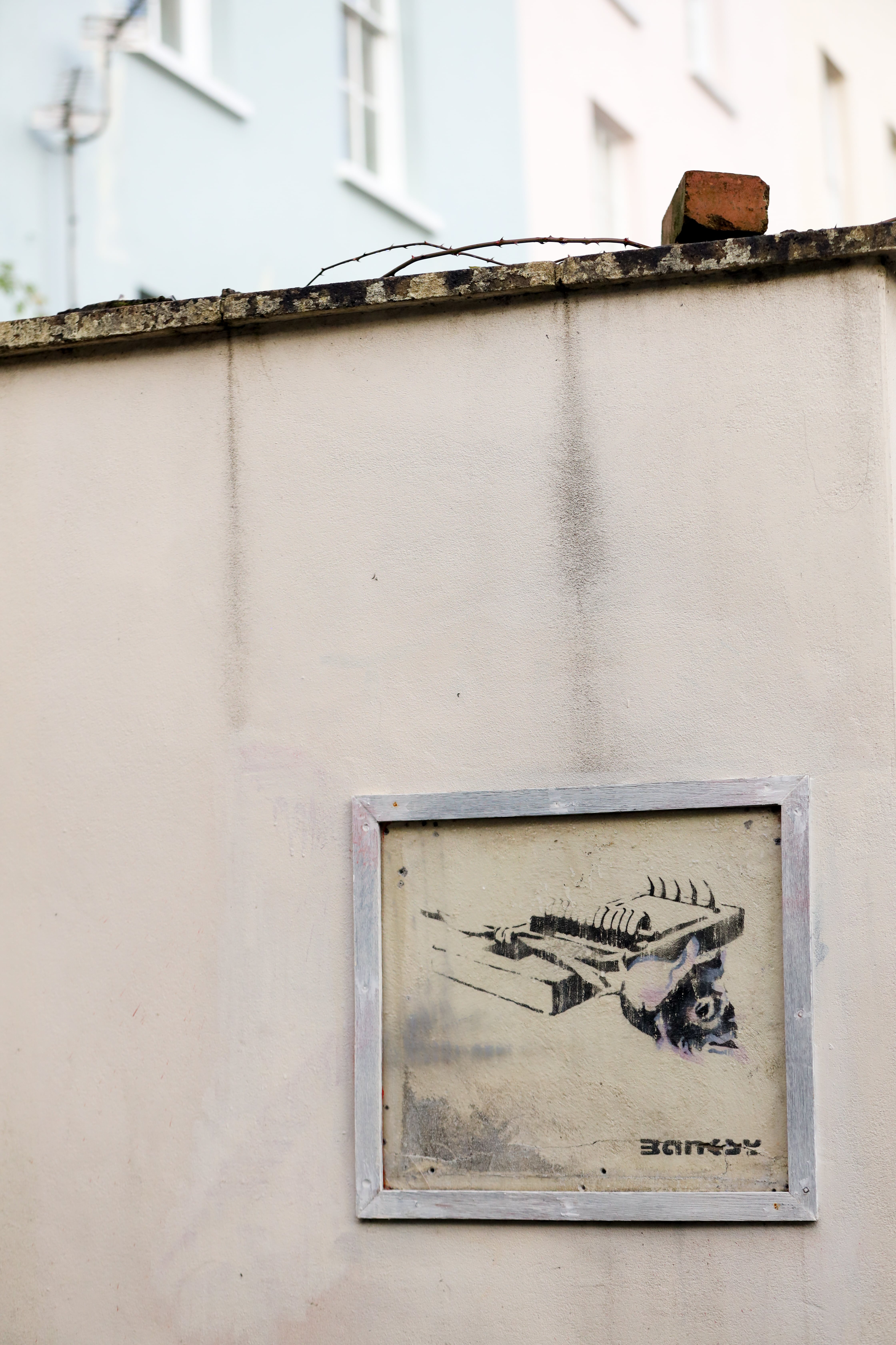 'Rose Trap', una de las obras de Banksy en las calles de Bristol.