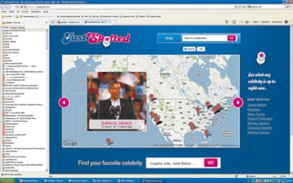 <b>La web JustSpotted está especializada en localizar a los famosos en tiempo real</b>