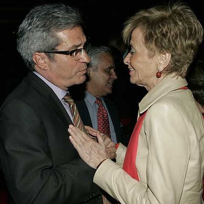 Joan Saura y Maria Teresa Fernández de la Vega, hace un año.