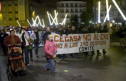 Manifestacin en Vitoria contra el cierre de Cegasa