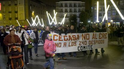 Manifestación en Vitoria contra el cierre de Cegasa