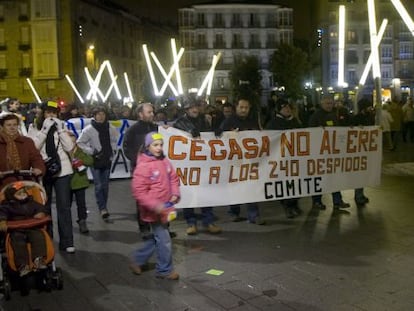 Manifestación en Vitoria contra el cierre de Cegasa