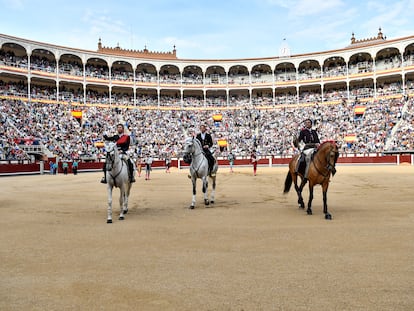 Paseíllo del espectáculo de rejoneo celebrado el pasado 20 de mayo en Las Ventas.