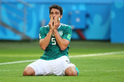 El alemán Mats Hummels al final del partido contra Corea del Sur.