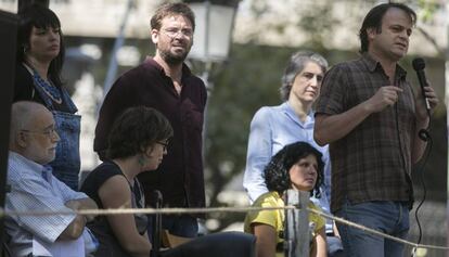 Albano Dante Fachin, en el centro de la imagen, en un acto en la Diada.