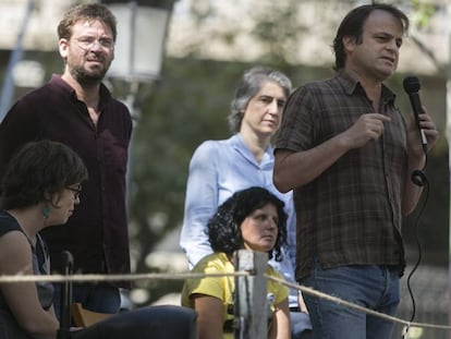 Albano Dante Fachin, al centre de la imatge, en un acte a la Diada.