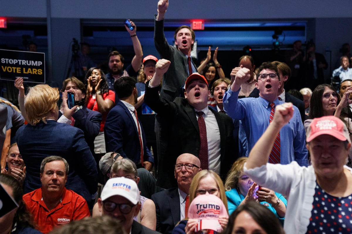 Trump, booed insistently in his speech at the Libertarian Party convention