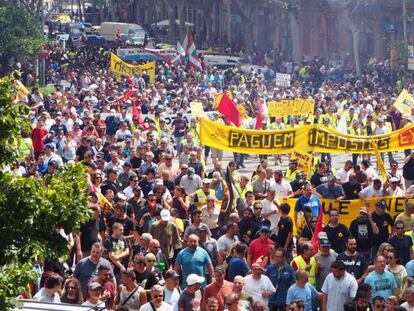 Manifestació aquest dimecres a Barcelona.