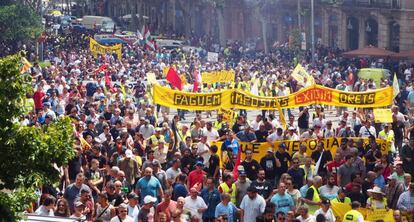 Manifestació aquest dimecres a Barcelona.