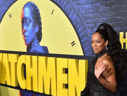 La actriz Regina King llega al estreno en Los Angeles de la nueva serie de HBO 