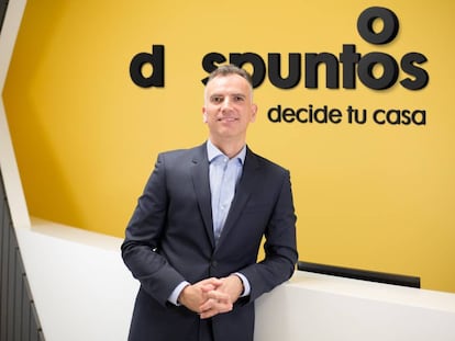 Javier Eguidazu, consejero delegado de Dospuntos, este lunes en la sede de Madrid.