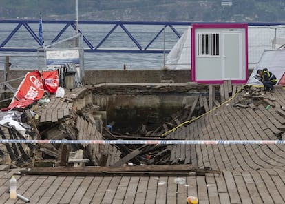 El paseo marítimo de Vigo, derrumbado en el transcurso de un concierto durante el festival Marisquiño.