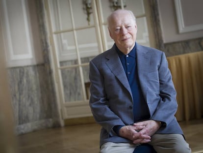 El director de orquesta Bernard Haitink, este domingo en Madrid.