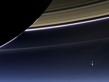 La Tierra vista desde Saturno.