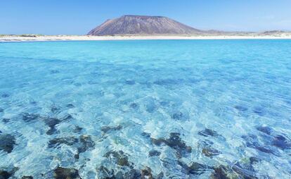 El islote de Lobos, en la isla canaria de Fuerteventura.