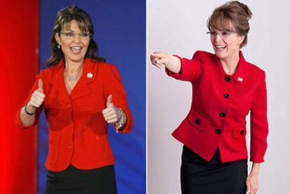 Sarah Palin (izquierda) y Julianne Moore, como dos gotas de agua.