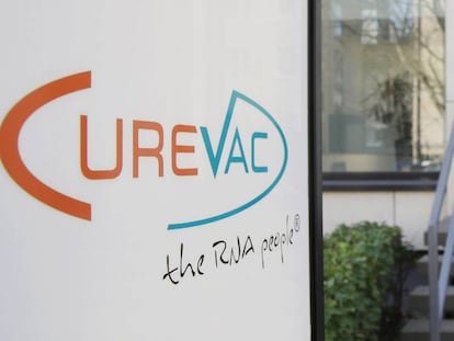 Oficina de la firma biotecnológica CureVac en Fráncfort.