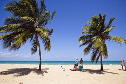 La playa de Isla Verde, al este de San Juan de Puerto Rico.