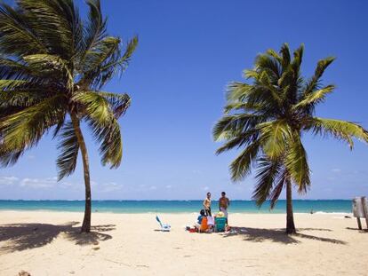 La playa de Isla Verde, al este de San Juan de Puerto Rico. 