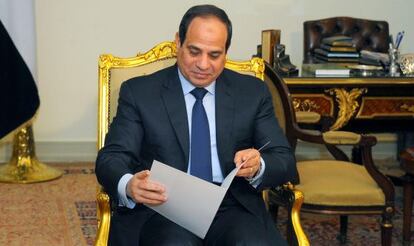 El presidente de Egipto, Abdelfat&aacute; al Sisi, la semana pasada en El Cairo. 
