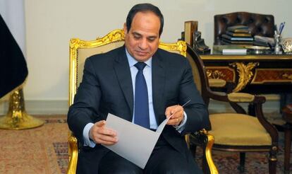 El presidente de Egipto, Abdelfatá al Sisi, la semana pasada en El Cairo.