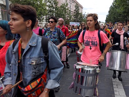 Marcha del colectivo LGTBI en Vilna, la capital de Lituania, en julio de 2020.