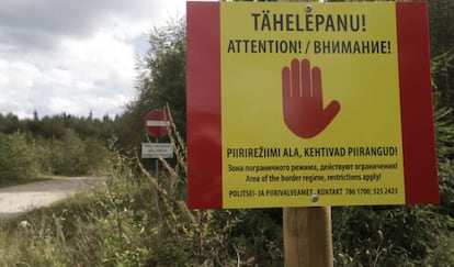 Punto fronterizo donde los estonios dicen que su agente fue apresado.