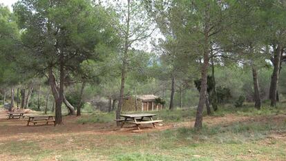 El área recreativa de Les Aliguetes, en el municipio de Serra.