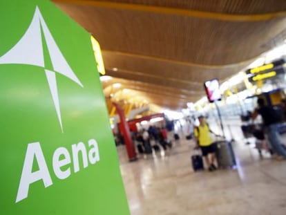 El aeropuerto de barajas, en Madrid, de la red de AENA.