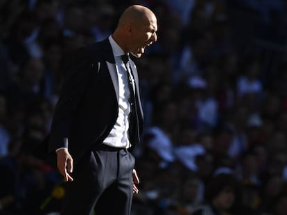 Zidante, durante le partido ante el Celta.