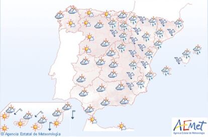 Protección Civil ha alertado de intensas lluvias y tormentas en el este peninsular