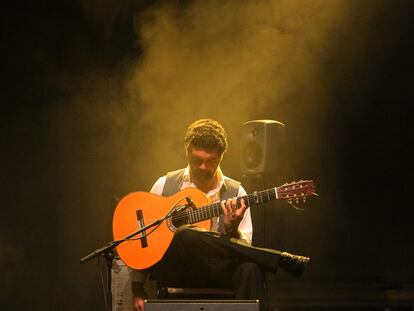 El guitarrista flamenco José Carlos Gómez, durante una actuación en el Festival Paco de Lucía (Mallorca) en 2019.